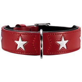 HUNTER Halsband Magic Star M (55), rot/schwarz