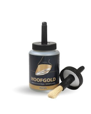 Thumbnail 4: Hoofgold Huföl für Pferde mit Pinsel - zur täglichen Hufpflege bei sprödem und brüchigem Horn - 500 ml