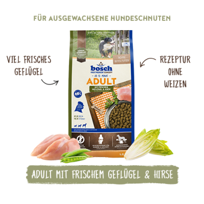 Thumbnail 3: bosch Tiernahrung HPC Geflügel & Hirse – Trockenfutter – Immun-Komplex – 1kg