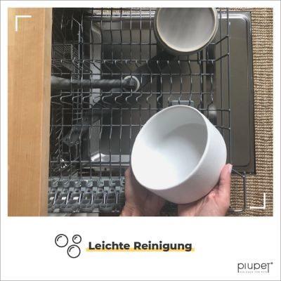 Thumbnail 1: PIUPET Hundenapf mit Ständer I 2X Napf für Hunde & Katzen 850ml I Spülmaschinenfest I Keramik