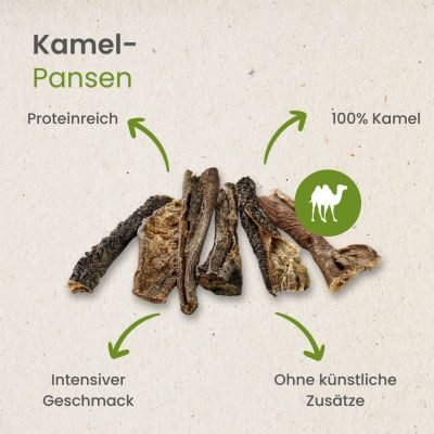 Thumbnail 4: kauartikel.com Kamel-Pansen - hypoallergener Hunde-Kauartikel - Hunde-Snack - Kausnack - Leckerli
