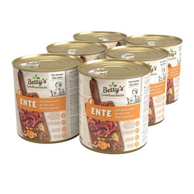 Thumbnail 3: Betty's Landhausküche Nassfutter für Hunde Ente und Amaranth 6x 800g