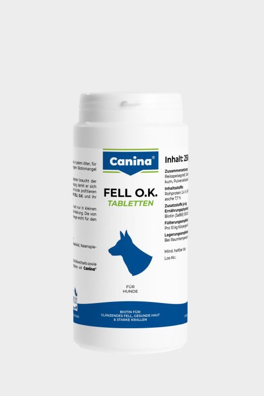Canina Fell O.K. Tabletten Ergänzungsfuttermittel für Hunde 250 g