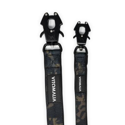 Thumbnail 4: Vitomalia Taktische Führleine mit Froschkarabiner aus Hartaluminium Camouflage