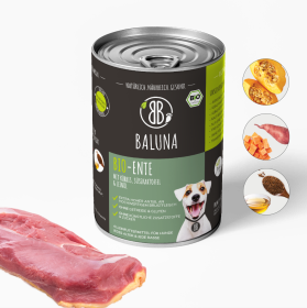 Baluna Bio-Ente mit Kürbis, Süßkartoffel & Leinöl 6x400g