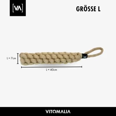 Thumbnail 5: Vitomalia Geflochtener Zerr-Dummy für Hunde: 100% Naturhanf, handgeknotet - Eco Tug S