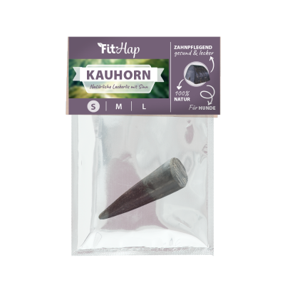 Fit-Hap Kauhorn S – Natürliches Kauspielzeug aus Wasserbüffelhorn für Hunde