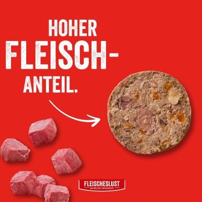 Thumbnail 6: Fleischeslust Zartes Rind mit Karotte, Hagebutte & Kürbiskernen 15 x 200 g
