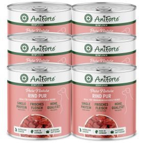AniForte Nassfutter Rind Pur 6 x 400 g