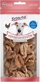 Dokas Hühnerherzen für Hunde gefriergetrocknet 8x 22g Multipack
