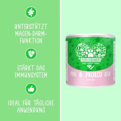 Thumbnail 4: Tierliebhaber Prä & Probio Kur für Hunde - Natürliche Darmpflege mit Prä- & Probiotika