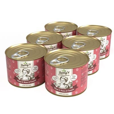Thumbnail 3: Betty's Landhausküche Katzennassfutter Rind & Herz 12x 200g