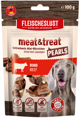 Thumbnail 3: Fleischeslust meat & treat Pearls Rind 10 x 100 g