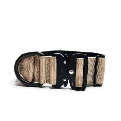Thumbnail 3: Vitomalia Taktisches Hundehalsband mit belastbarer Schnalle & Magnet Handgriff - Beige