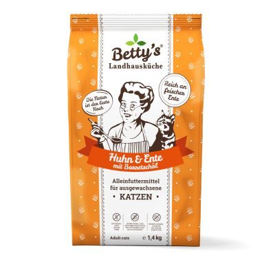 Betty's Landhausküche Betty's Landhausküche für Katzen Trockenfutter Huhn & Ente 1,4 kg