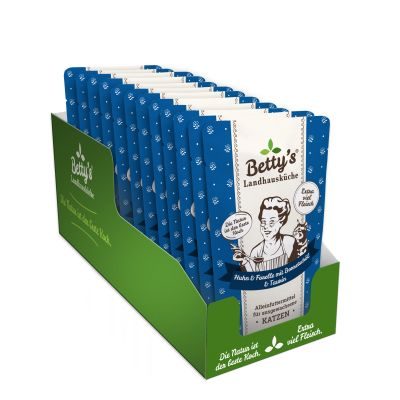 Thumbnail 2: Betty's Landhausküche Betty´s Landhausküche für Katzen Huhn & Forelle mit Borretschöl 12x 100g im Frischebeutel