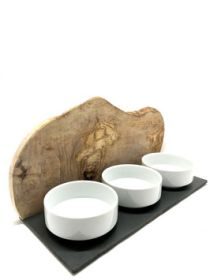 Olivenholz-erleben Futterstation "Cats only" TRIO MOUNTAIN