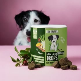 Tierliebhaber Gras und Kotfresser Drops für Hunde - Natürliche Hilfe bei Sodbrennen sowie Gras- und Kotfressen