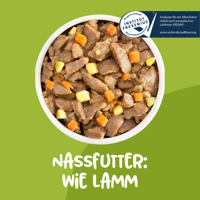 Thumbnail 1: Vutter! Vutter! Hundefutter vegan | Nassfutter: Wie Lamm | Glutenfrei | Alleinfuttermittel | bedarfsdeckend | veganes Hundefutter