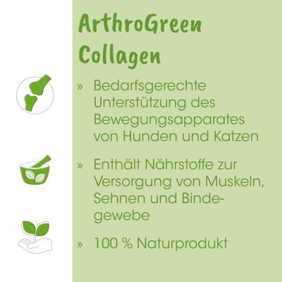 Thumbnail 6: cdVet ArthroGreen Collagen 130 g - Natürliche Gelenkunterstützung für Katzen, Hunde und Pferde