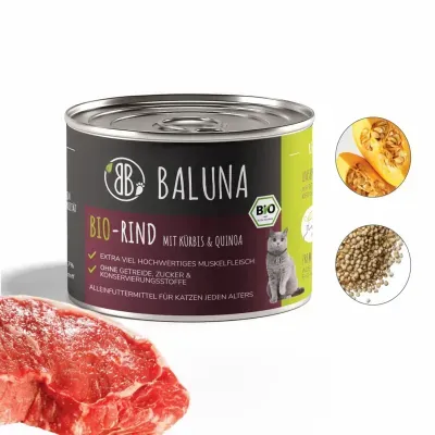 Baluna Bio-Rind mit Kürbis & Quinoa 200g