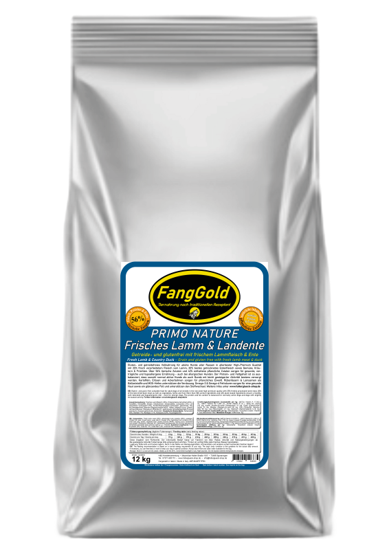 FangGold Primo Nature Frisches Lamm & Landente 12 kg