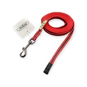 dogogo Schleppleine schmal gummiert ohne Handschlaufe rot 7 m