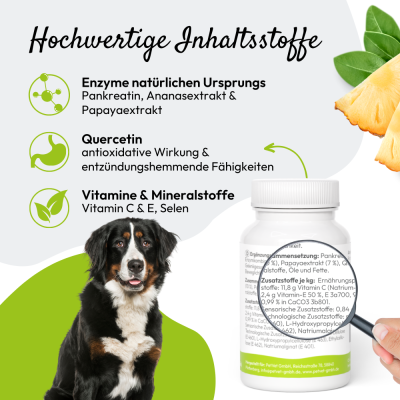 Thumbnail 3: PHA PetVet - PHA dogenzyme – Gelenk 100 Tabletten (46 g) - Unterstützt die Gelenkgesundheit und erhält die optimale Beweglichkeit.