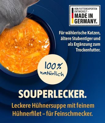 Thumbnail 6: NutriQM Trinksnack Katzensuppe | 6 x 190ml | mit echtem Hühnerfilet, natürlich & nachhalchhaltig, Made in Germany