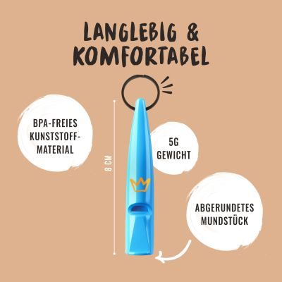 Thumbnail 6: Rudelkönig Rudelkönig Hundepfeife für Rückruf - Professionelle Trainingspfeife mit genormter Frequenz und Pfeifenband - Erziehungshilfen für Hunde