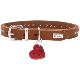 HUNTER Halsband Aalborg Hearts XS (32), cognac