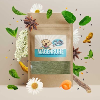 Thumbnail 5: Sollis Kräuterliebe Magenruhe, natürliches Ergänzungsfutter für Verdauungsprobleme beim Hund, 100 g