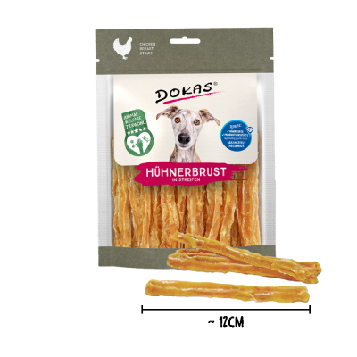 Thumbnail 8: Dokas Hühnerbrust in Streifen Tierwohl-Haltung Hundeleckerli 7x 170g Multipack