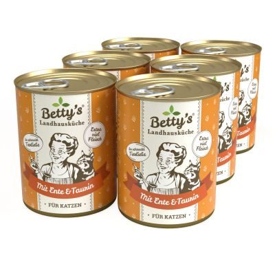 Thumbnail 2: Betty's Landhausküche Katzennassfutter mit Ente 12x 400g