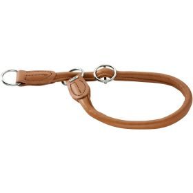 HUNTER Dressurhalsung Round & Soft Elk M-L, cognac