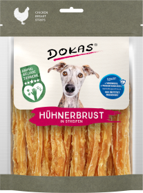 Dokas Hühnerbrust in Streifen Tierwohl-Haltung Hundeleckerli 7x 170g Multipack