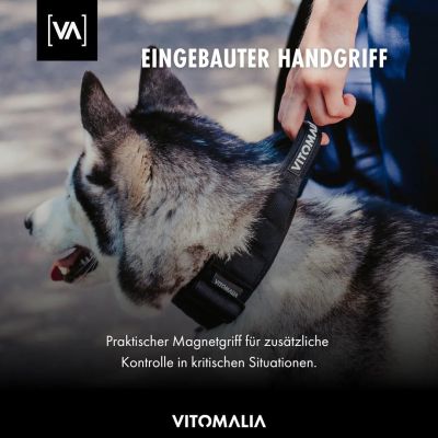Thumbnail 7: Vitomalia Extreme EditionTaktisches Hundehalsband mit belastbarer Schnalle & Magnet Handgriff - Schwarz
