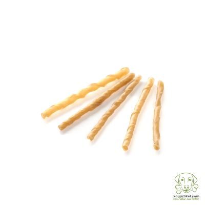 kauartikel.com Rinder-Kausticks, gedreht - Ø 7 - 8 mm -  Hunde-Kauartikel - Hunde-Snack - Büffel-Kausnack - Leckerli vom Rind