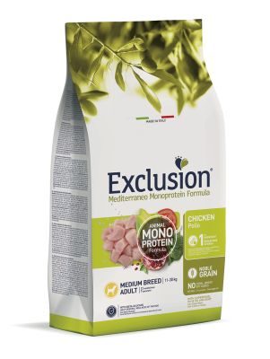 Bild 1 von 1: Exclusion Mediterraneo Noble Grain Adult Huhn Medium 12 kg