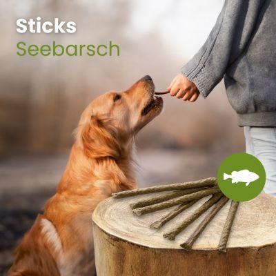 Thumbnail 3: kauartikel.com Seebarsch-Sticks - Hunde-Kauartikel - Hunde-Snack - Kausnack - Fisch-Leckerli