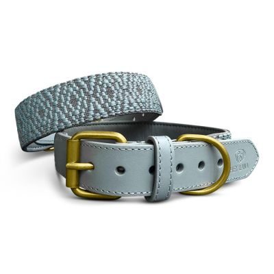 Thumbnail 1: Hey Lana Premium Hundehalsband Gepolstert Anthrazit / Eisblau / M/37-47