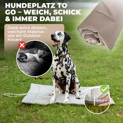Thumbnail 3: Lous Lous Hunde Picknickdecke Grau / L-100x80x3cm