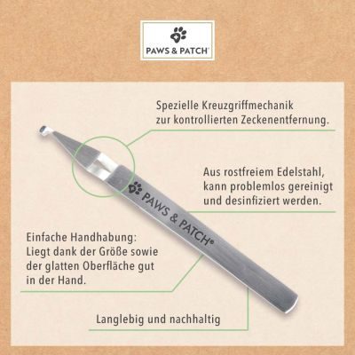 Thumbnail 5: Paws & Patch Zeckenzange LUCY mit Etui für alle Heimtiere Flieder