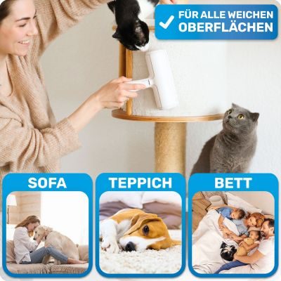 Thumbnail 3: BluePet Tierhaarentferner inkl Mini Fusselrolle I Wiederverwendbare Fusselbürste, Tierhaare, Katzenhaare, Hundehaare auf Polster entfernen I Wiederverwendbar