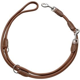 HUNTER Verstellbare Führleine Round & Soft 8/200, braun