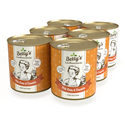 Thumbnail 2: Betty's Landhausküche Mit Ente 800g x 6 Katze