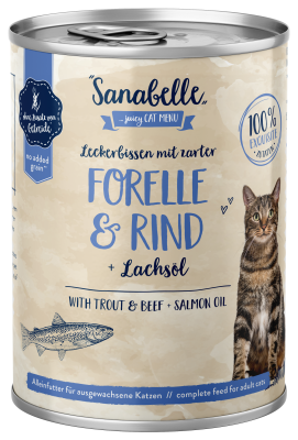 Sanabelle Sanabelle Nassfutter mit Forelle & Rind für Katze – 400g
