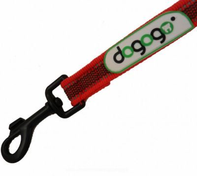 Thumbnail 3: dogogo Schleppleine schmal gummiert ohne Handschlaufe rot 7 m