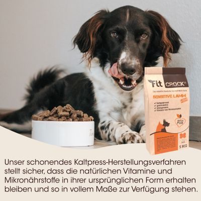 Thumbnail 2: Fit-CROCK® Sensitive Lamm Mini 3 kg – Kaltgepresstes Trockenfutter für kleine und sensible Hunde (getreidefrei)