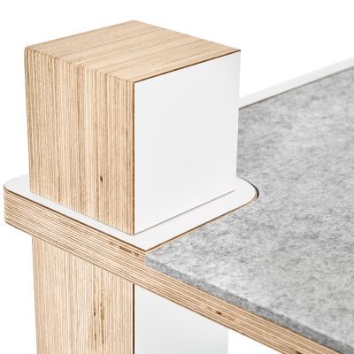 Thumbnail 4: stylecats® Kratzbaum Home weiß 3 Liegeflächen nur unterer Stamm hellgrau/hellgrau, 145 cm